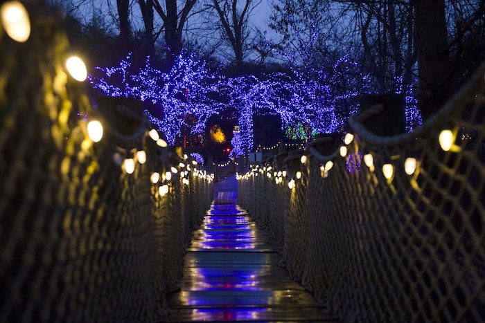 Floating bridge at Creation Museum during ChristmasTown
