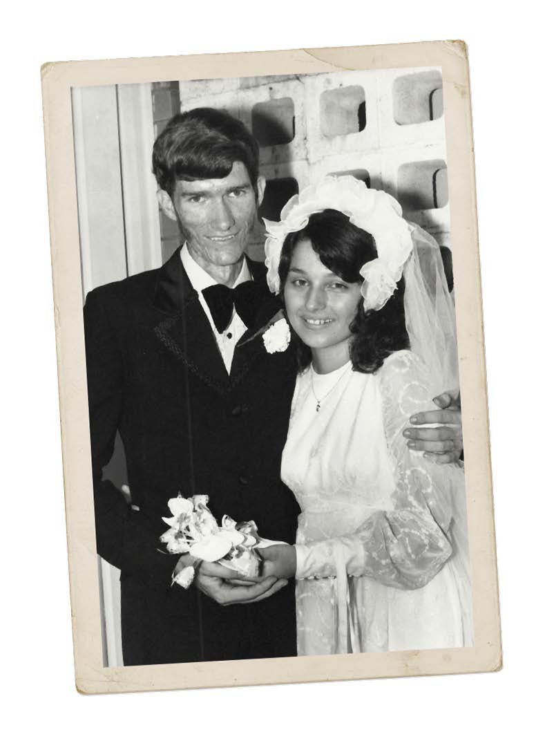 Ken and Mally on their wedding day