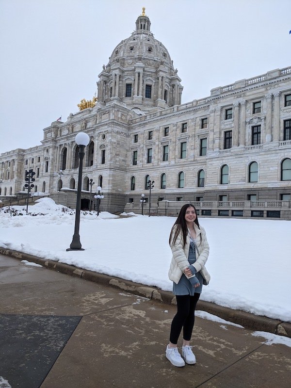 Abby at the State Capitol