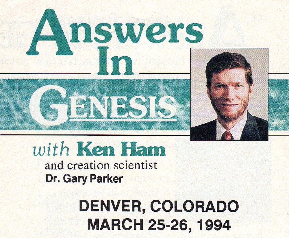 Brochure for first major conference in Denver, March 1994