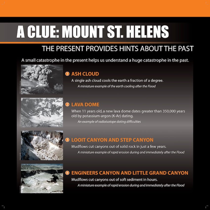 Mt. St. Helens exhibit sign