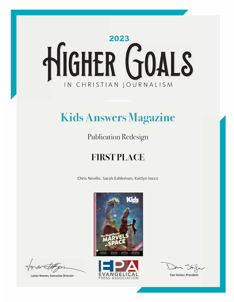 Kids Answers Magazine Publication Redesign 1st place