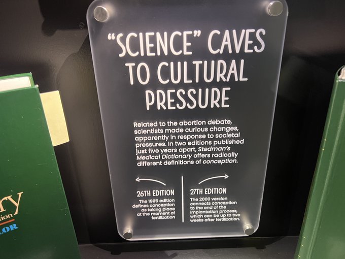 Science caves sign at the Fearfully and Wonderfully Made exhibit at the Creation Museum