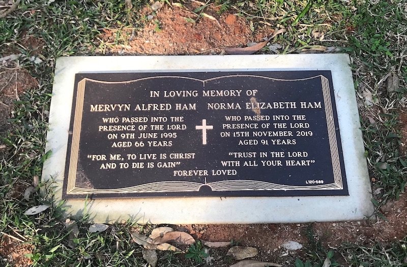 Ken's parents grave