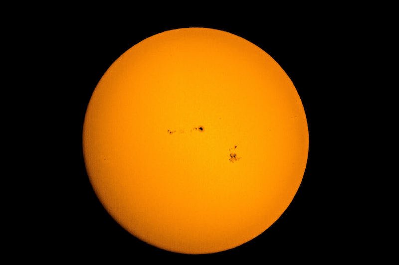 Image of sun spots