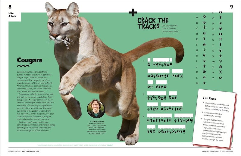 Kids Answers Magazine cougars