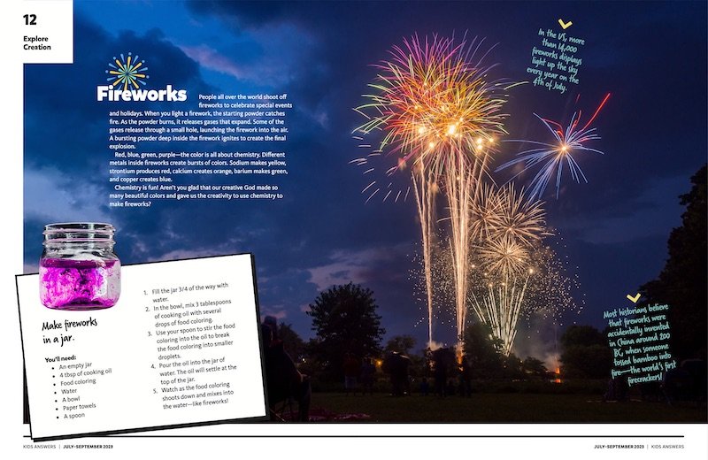 Kids Answers Magazine fireworks