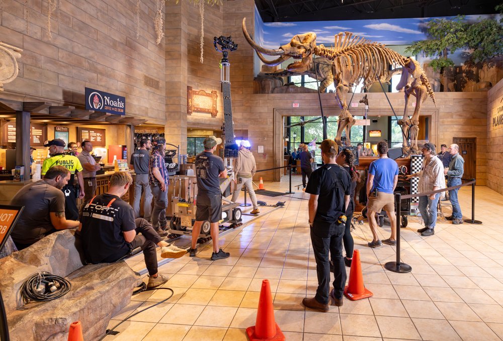 Filming in the Creation Museum Main Hall