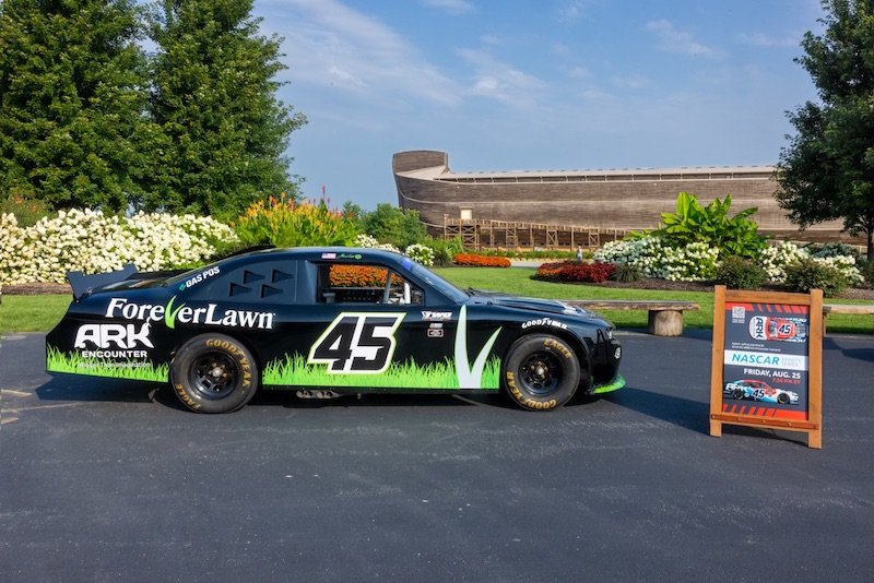 Jeffery Earnhardt's #45 Car in Front of the Ark