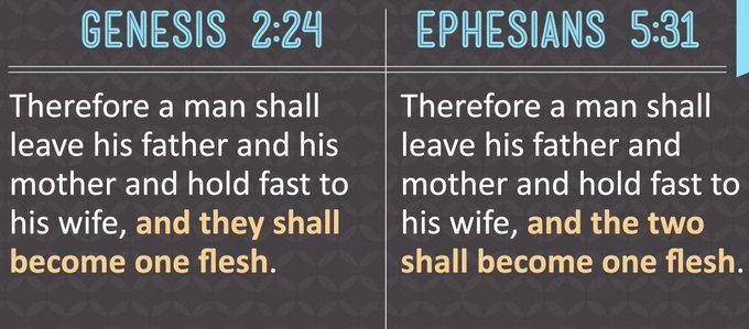 Genesis 2:24 and Ephesians 5:31