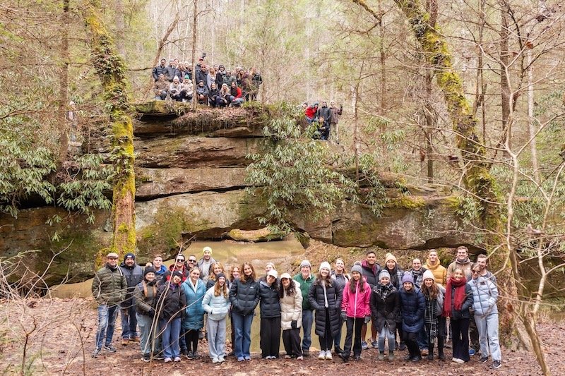 Catalyst group group photo at Red River Gorge