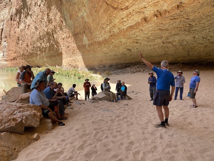 Dr. Snelling teaching in the Grand Canyon