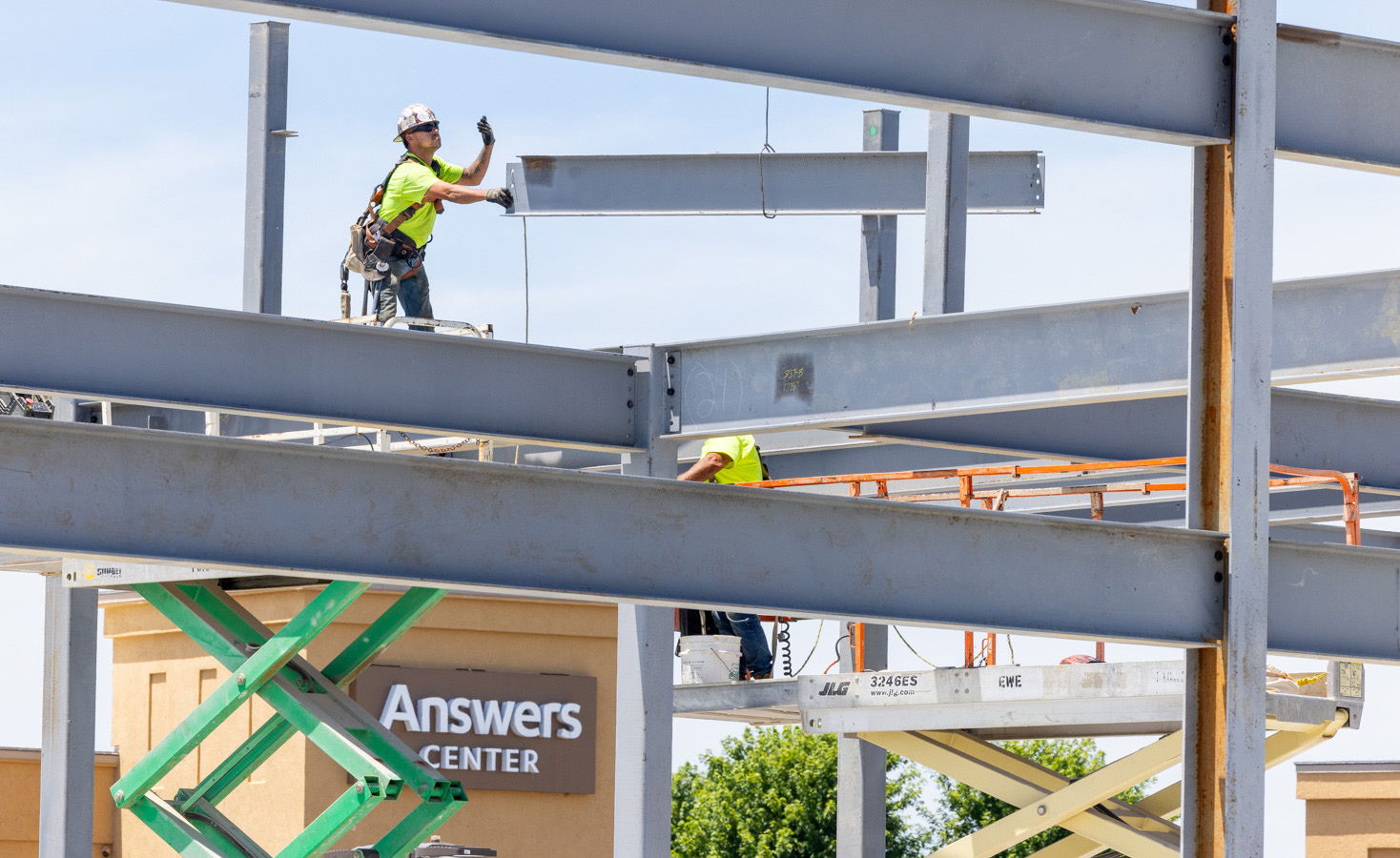 Welcome Center beams