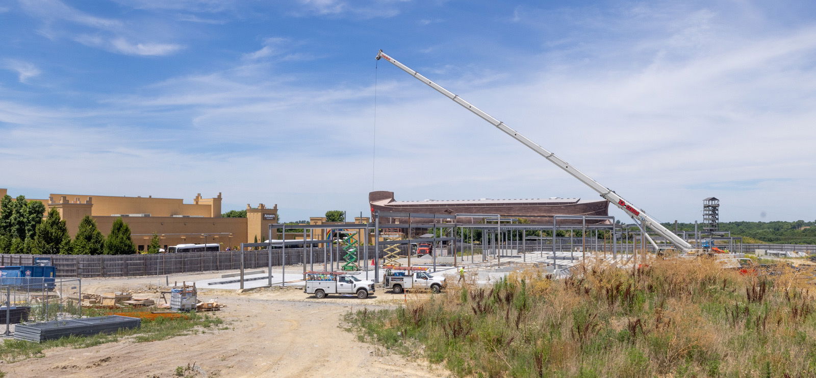 Welcome Center construction at Ark Encounter