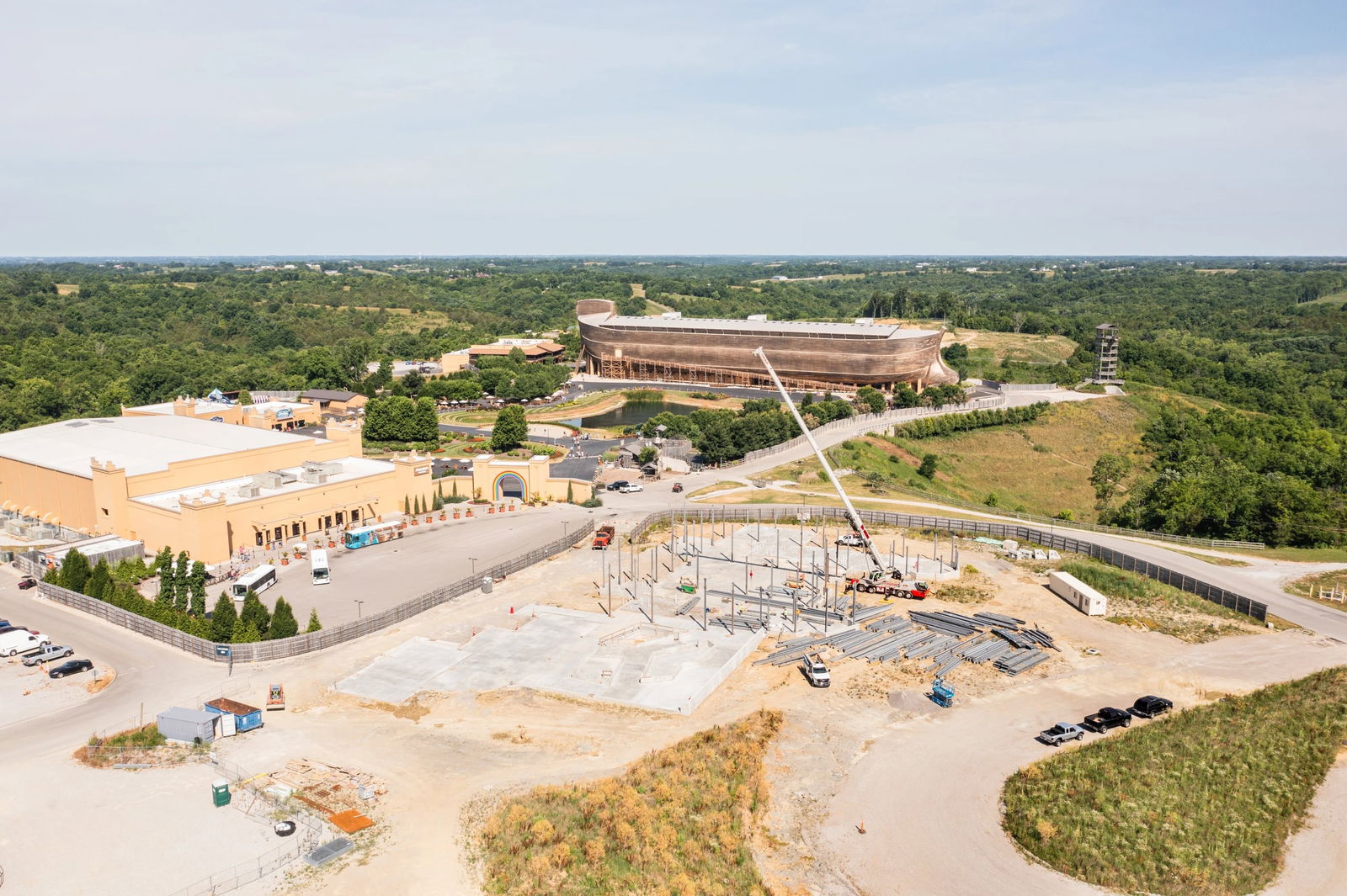 Welcome Center construction at Ark Encounter