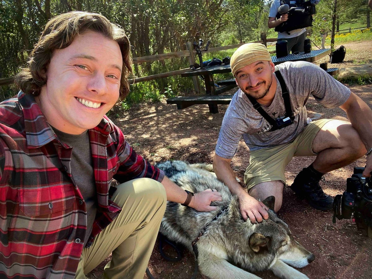 Peter and crew with dog