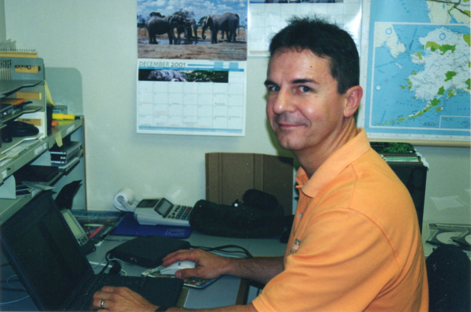 Walt in his office space in 2001