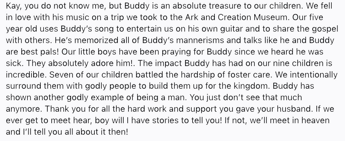 Buddy Davis Legacy Comments