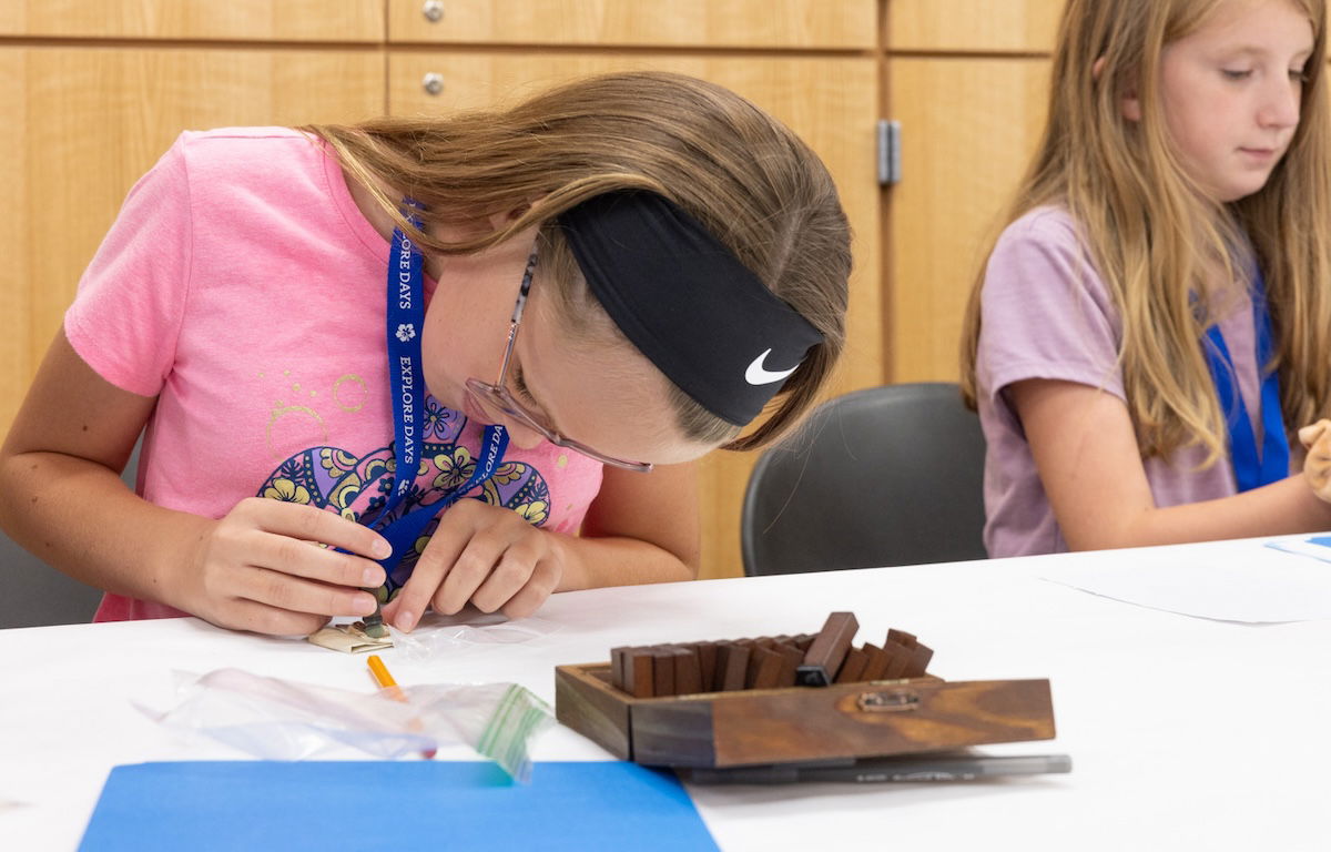 Girl in Explore class