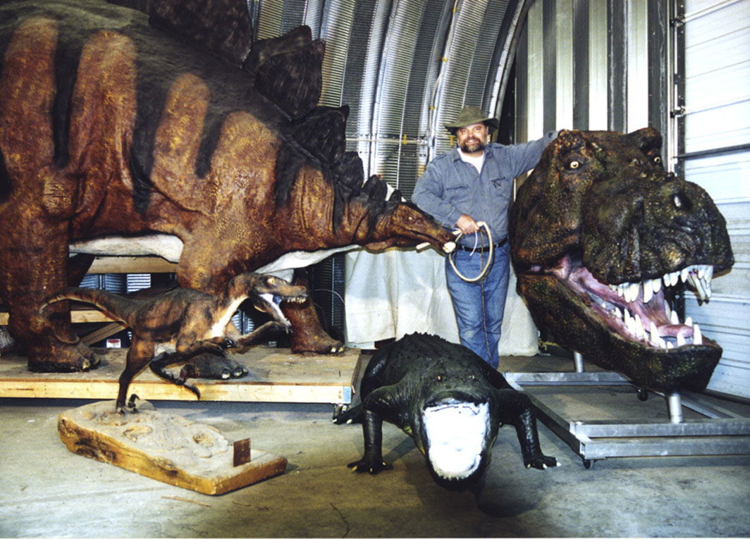 Buddy Davis with dinos