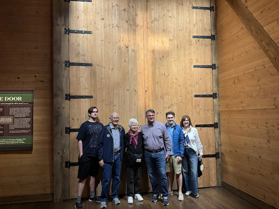 Duke family at Ark Encounter door