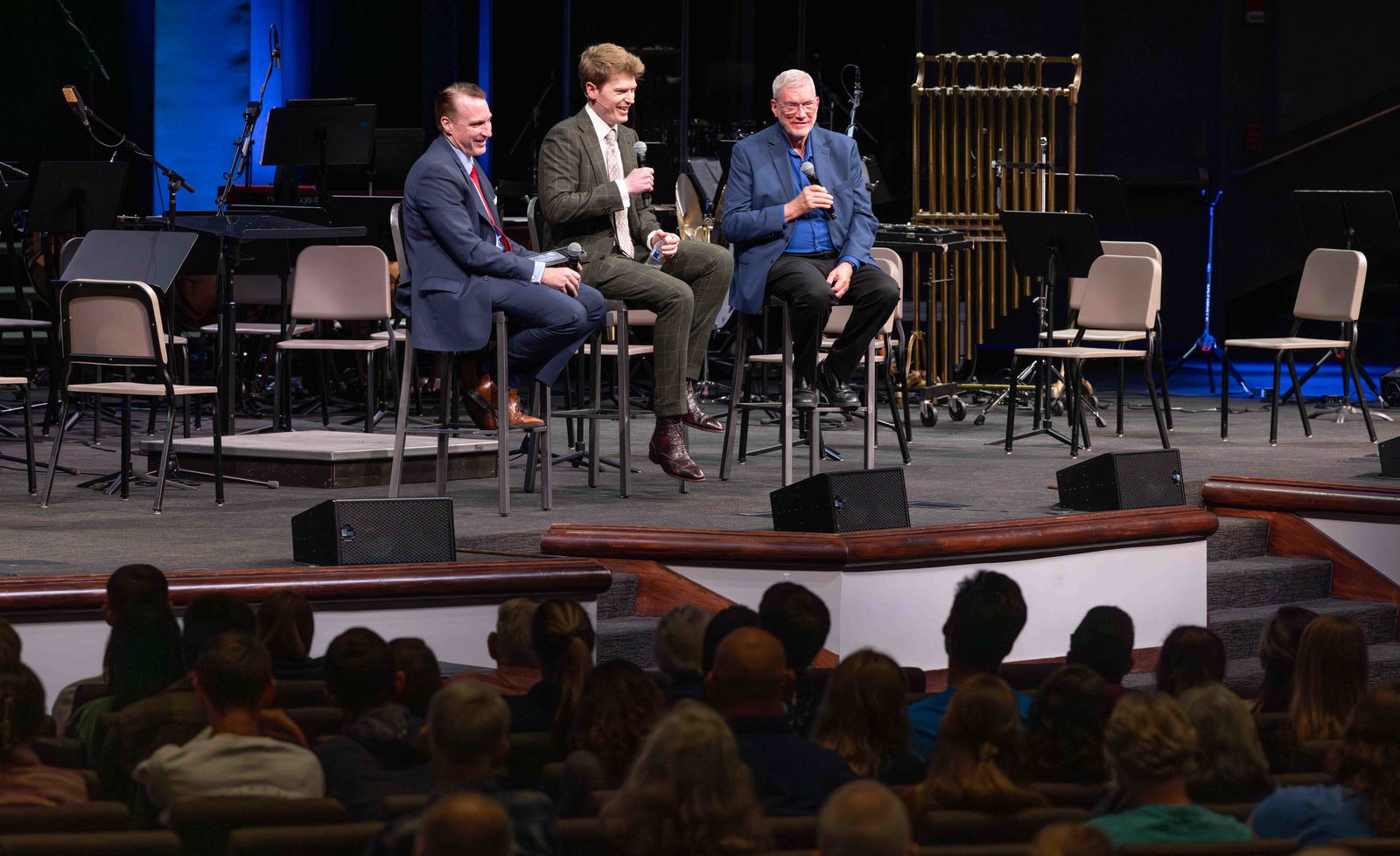 Ken and Martyn speaking at Cedarville University