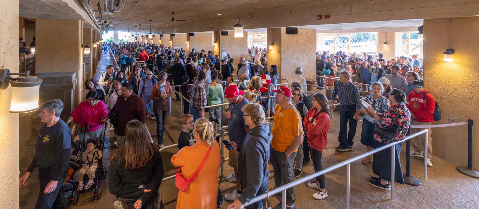 Big crowd queued at the Ark Encounter