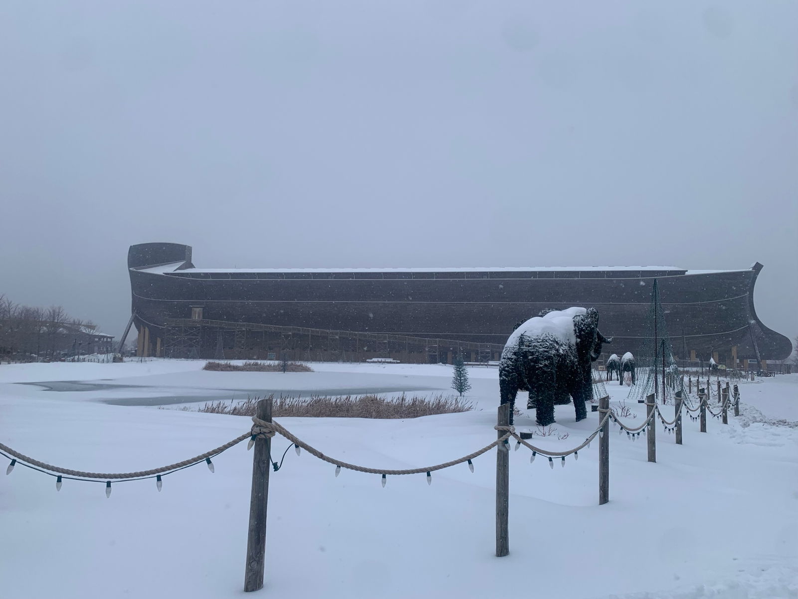 Winter wonderland at Ark Encounter and Creation Museum