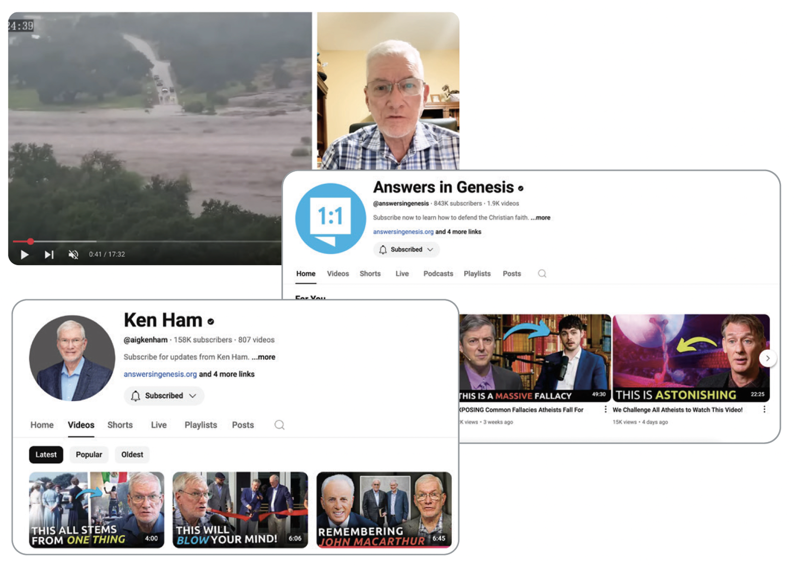 Answers in Genesis YouTube responses