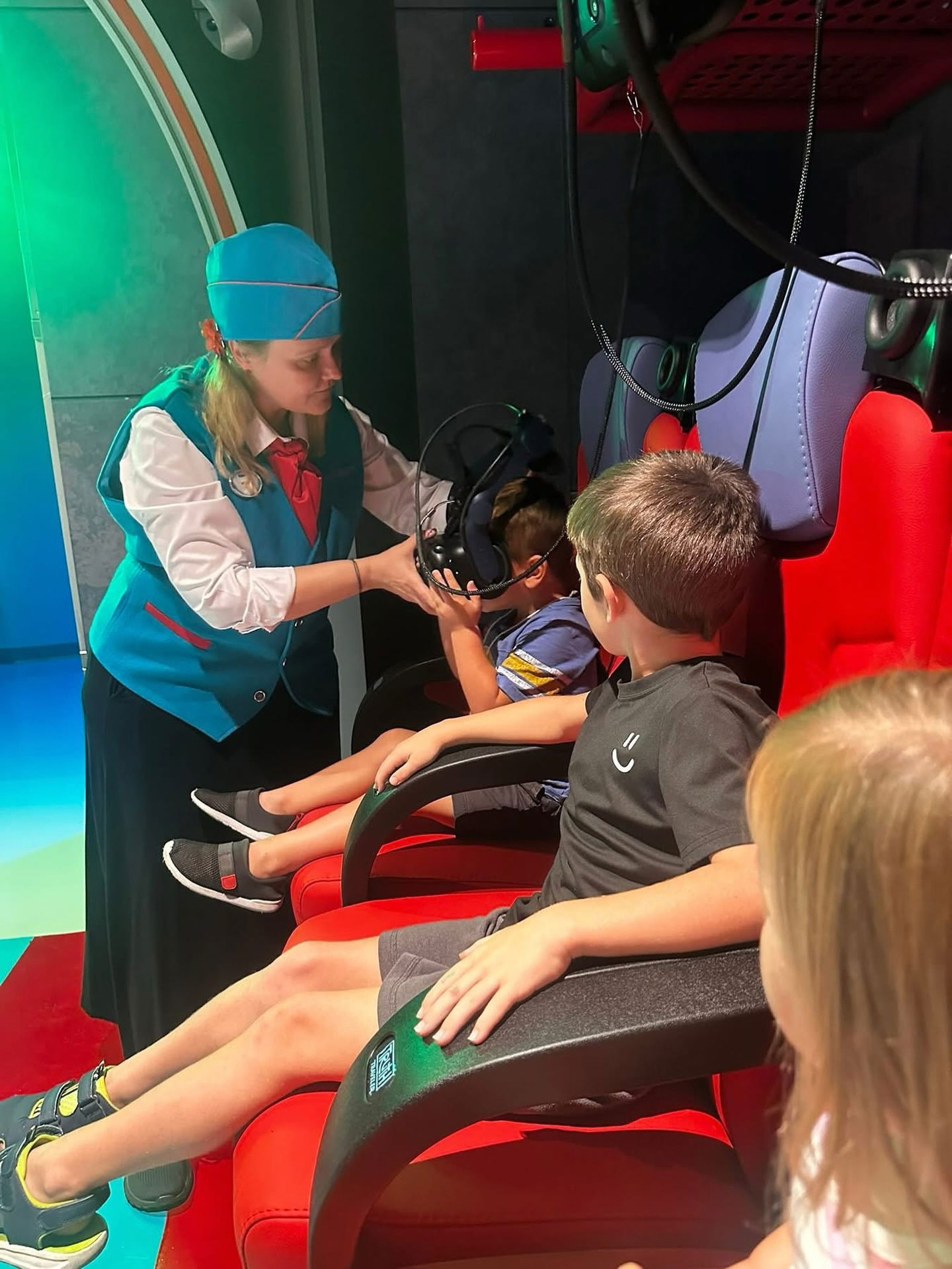 Kids preparing for the experience at Truth Traveler in Branson, Missouri.