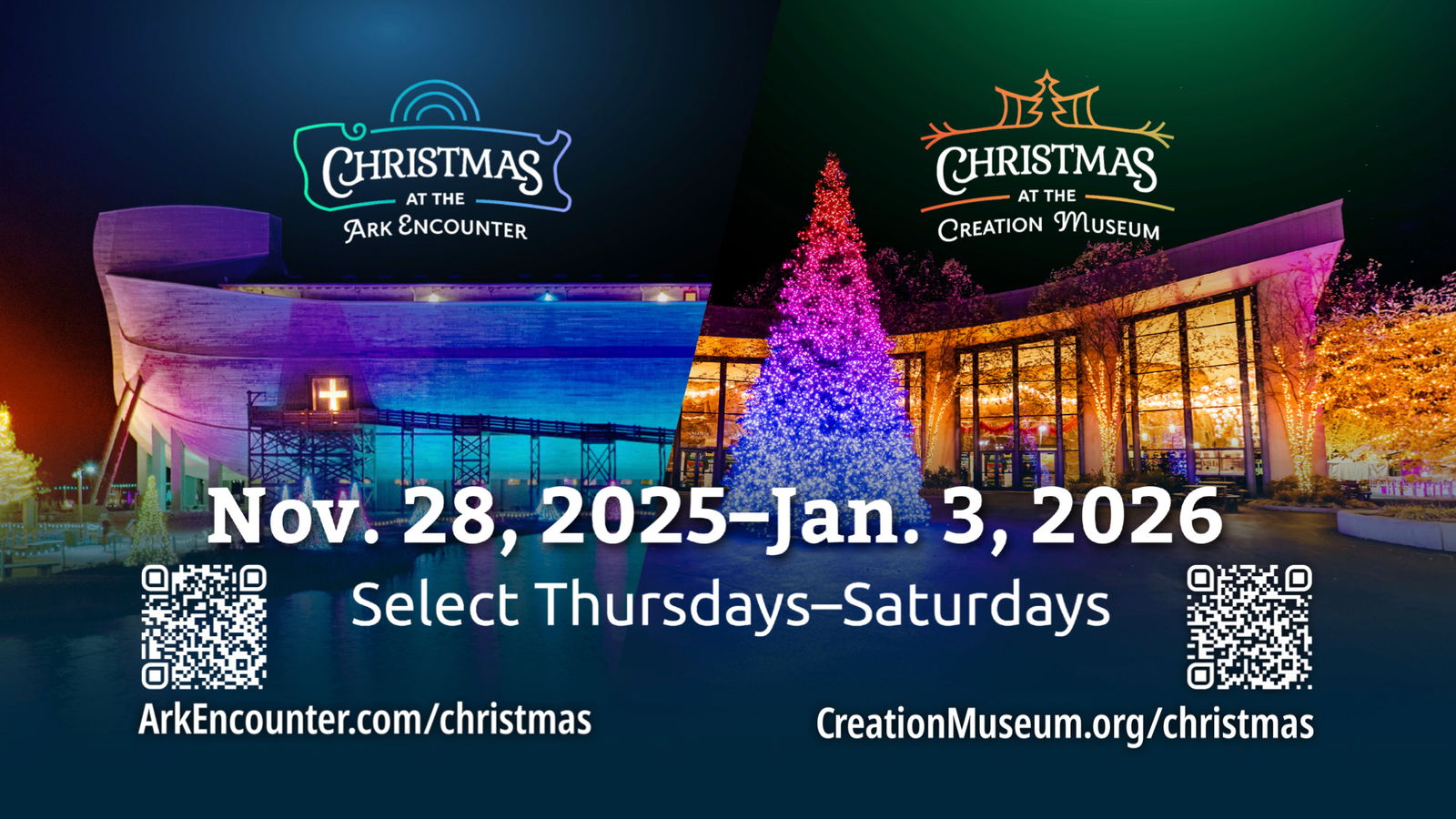 Christmas at the Creation Museum and Christmas at the Ark Encounter