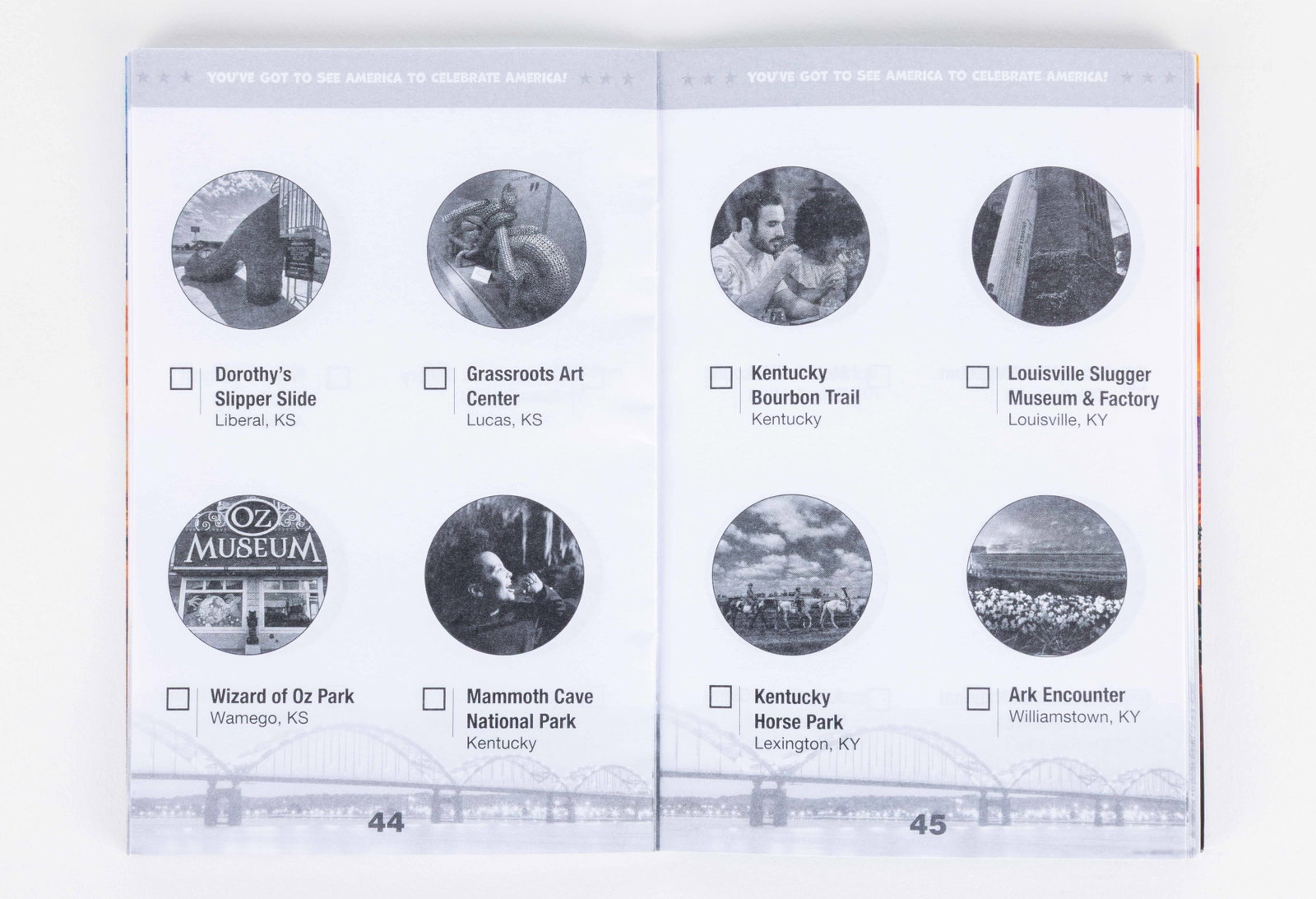 Great American Road Trip Passport Inside Showing Ark Encounter