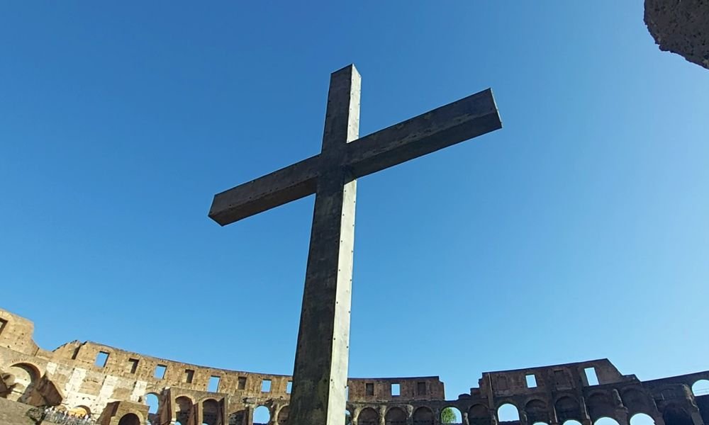 A cross in the Colosseum