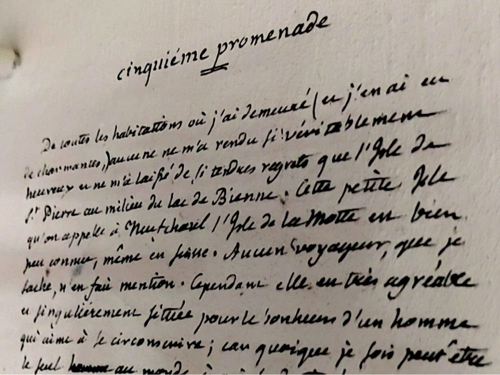 Manuscript by Jean-Jacques Rousseau