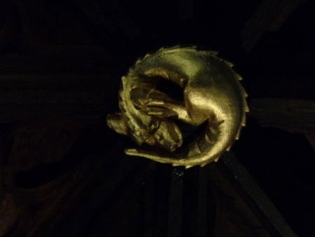 Dragon in Ceiling Carvings