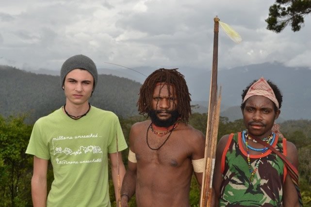 Morgan with tribal friends