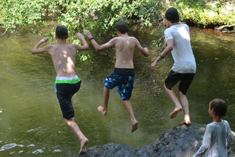 Jumping into the River