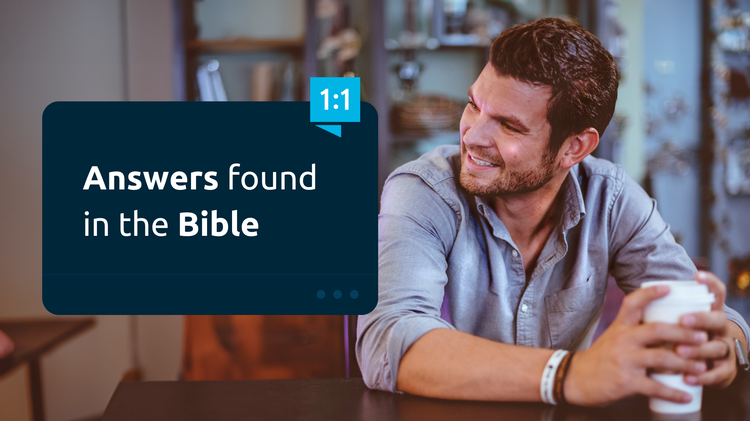 Man looking for answers at table