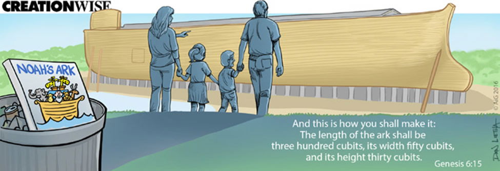 Incorrect and Correct Scale of Noah's Ark