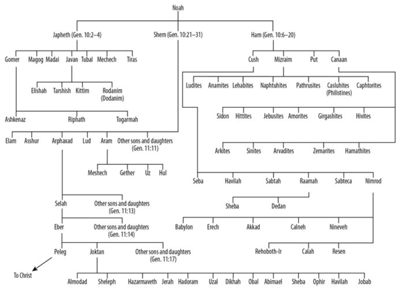 Genesis Genealogy Chart