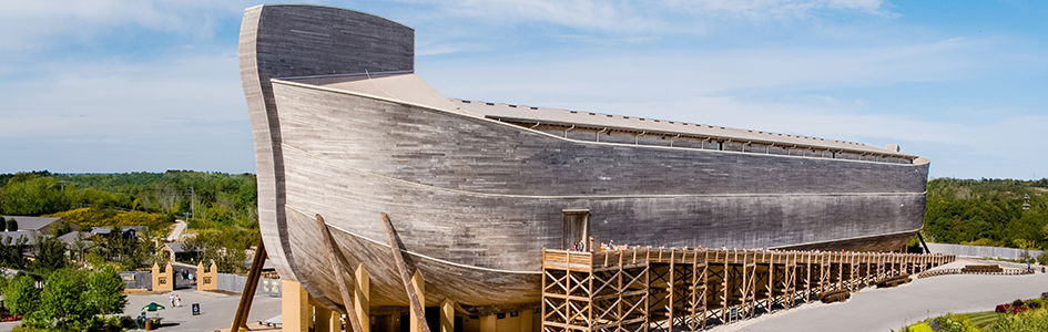 Aerial shot of the Ark Encounter