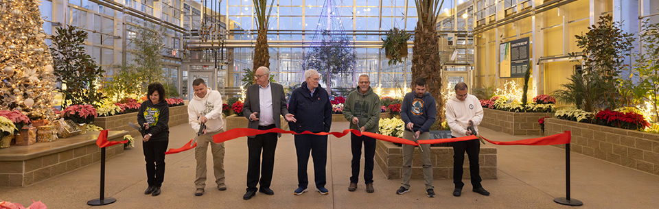 Cutting the ribbon for the new Creation Museum Conservatory