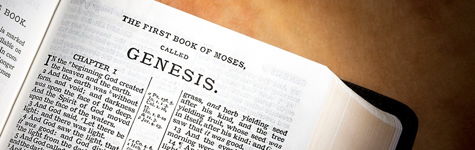 Bible open to Genesis