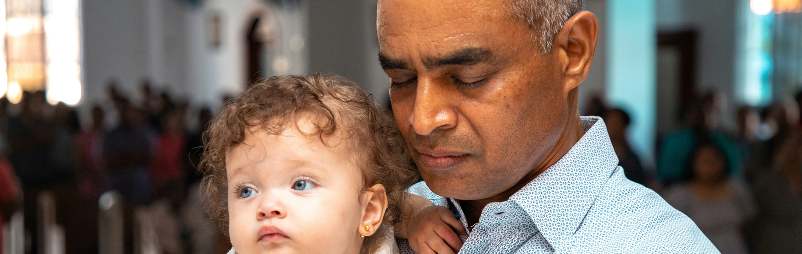 More fathers are attending church.