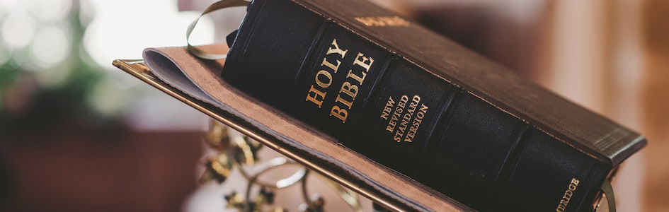 Woman reading Bible