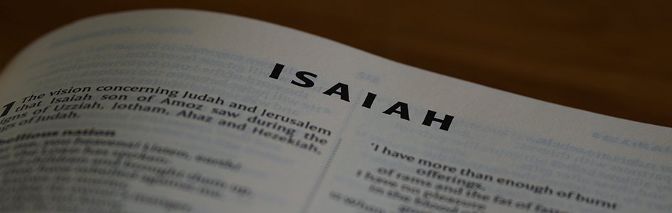 Bible open to book of Isaiah