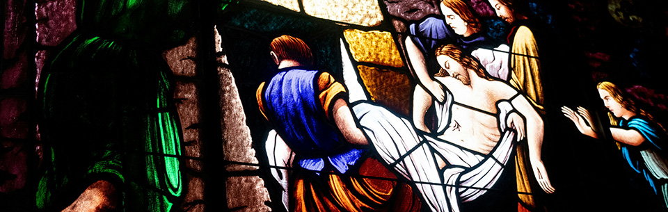 Jesus body carried into tomb
