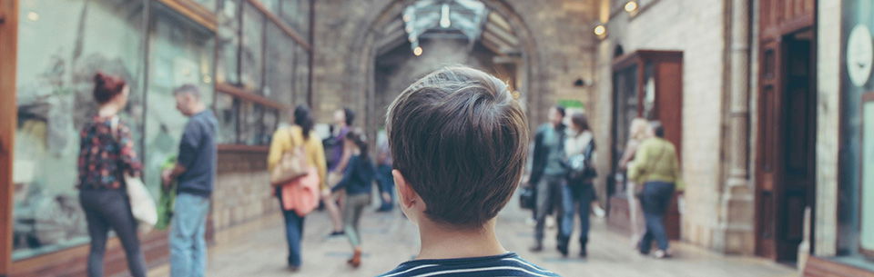 Kid in museum