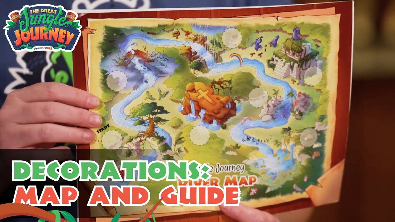 This Map and Guide Helps Kids Remember the Lessons | The Great Jungle Journey VBS: Decorations