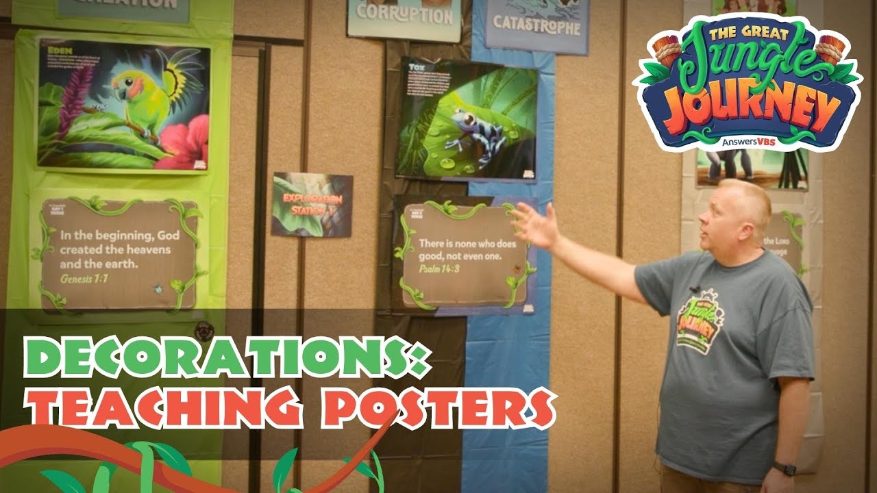 Colorful VBS Teaching Posters | The Great Jungle Journey VBS: Decorations